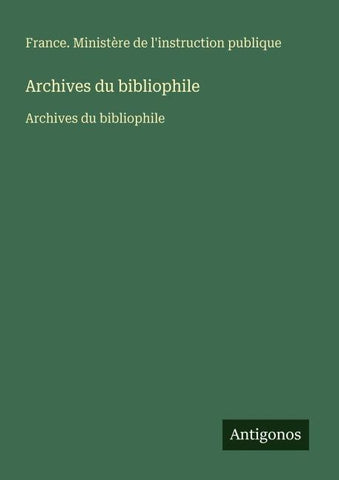 Archives du bibliophile
