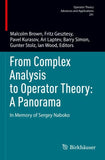 From Complex Analysis to Operator Theory: A Panorama