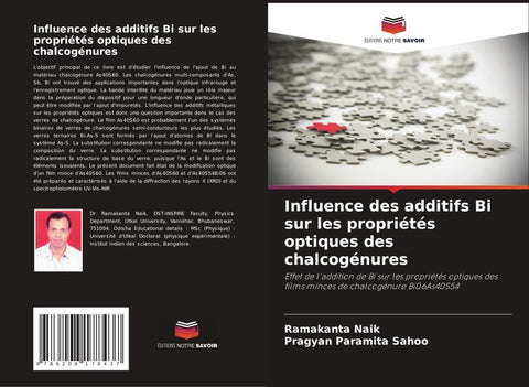 Influence des additifs Bi sur les propriétés optiques des chalcogénures
