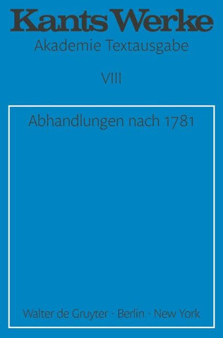Abhandlungen nach 1781