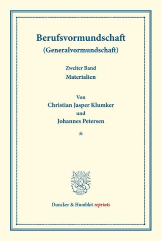 Berufsvormundschaft (Generalvormundschaft).