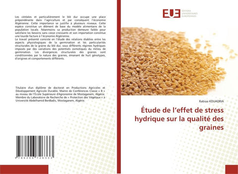 Étude de l'effet de stress hydrique sur la qualité des graines