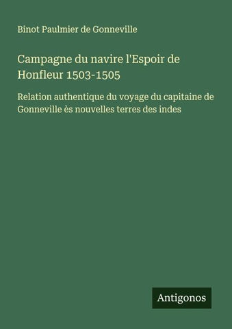 Campagne du navire l'Espoir de Honfleur 1503-1505