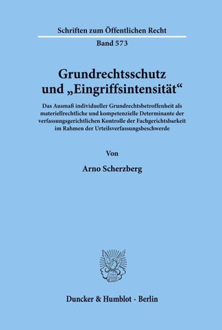 Grundrechtsschutz und "Eingriffsintensität'.