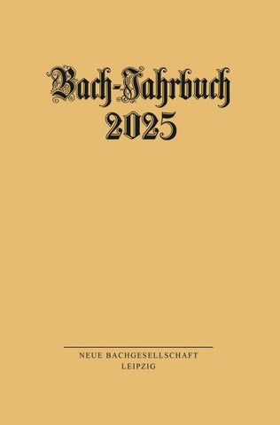 Bach-Jahrbuch 2025