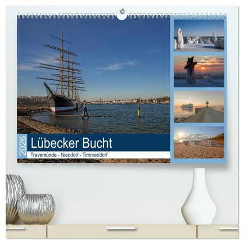 Lübecker Bucht - Travemünde - Niendorf - Timmendorf (hochwertiger Premium Wandkalender 2026 DIN A2 quer), Kunstdruck in Hochglanz