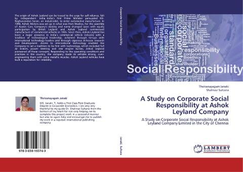 A Study on Corporate Social Responsibility at Ashok Leyland Company