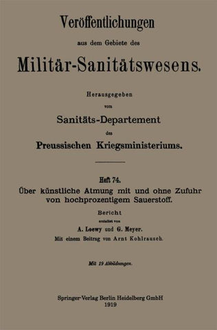 Über künstliche Atmung mit und ohne Zufuhr von hochprozentigem Sauerstoff