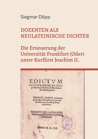 Dozenten als neulateinische Dichter