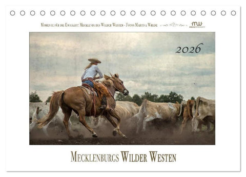Mecklenburgs Wilder Westen (Tischkalender 2026 DIN A5 quer), CALVENDO Monatskalender