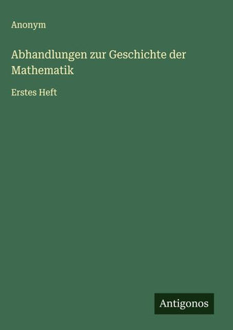 Abhandlungen zur Geschichte der Mathematik