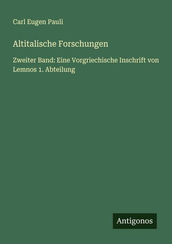 Altitalische Forschungen