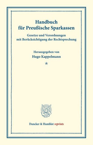 Handbuch für Preußische Sparkassen.