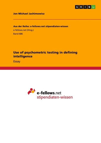 Use of psychometric testing in defining intelligence