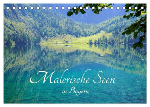 Malerische Seen in Bayern (Tischkalender 2026 DIN A5 quer), CALVENDO Monatskalender