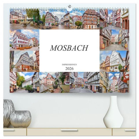 Mosbach Impressionen (hochwertiger Premium Wandkalender 2026 DIN A2 quer), Kunstdruck in Hochglanz