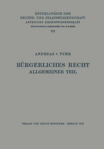 Bürgerliches Recht Allgemeiner Teil