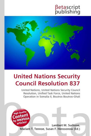 United Nations Security Council Resolution 837