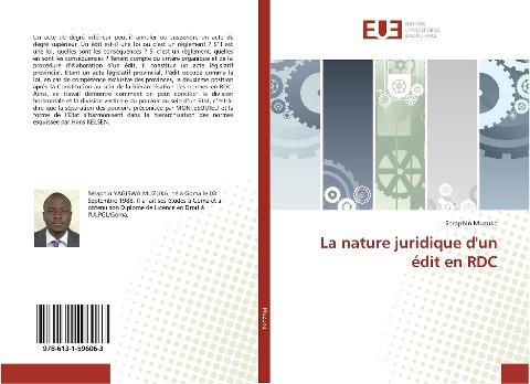 La nature juridique d'un édit en RDC