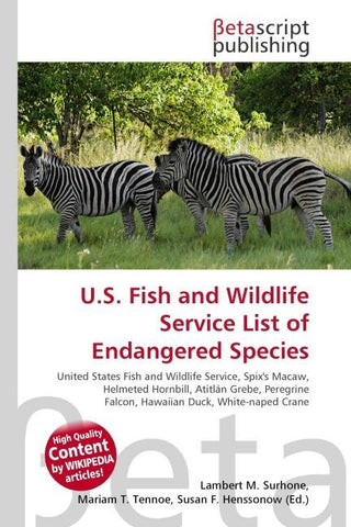 U.S. Fish and Wildlife Service List of Endangered Species