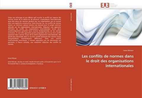 Les conflits de normes dans le droit des organisations internationales
