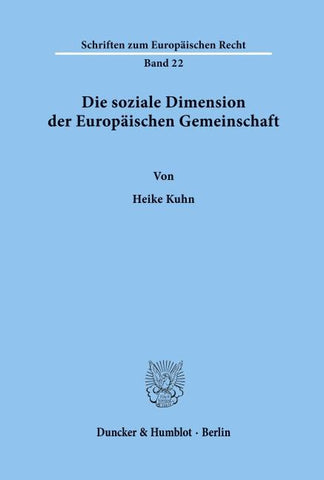 Die soziale Dimension der Europäischen Gemeinschaft.