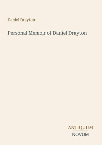 Personal Memoir of Daniel Drayton