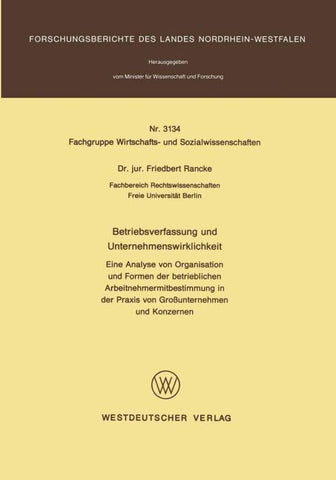 Betriebsverfassung und Unternehmenswirklichkeit