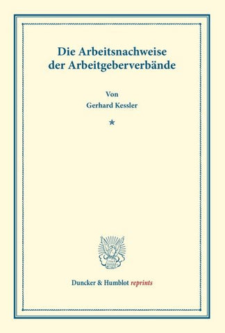 Die Arbeitsnachweise der Arbeitgeberverbände