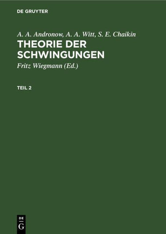 Theorie der Schwingungen. Teil 2