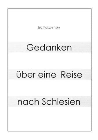 Gedanken über eine Reise nach Schlesien