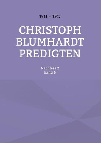 Christoph Blumhardt Predigten
