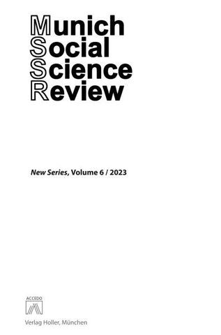 Munich Social Science Review, Volume 6