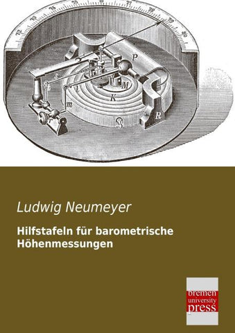 Hilfstafeln für barometrische Höhenmessungen