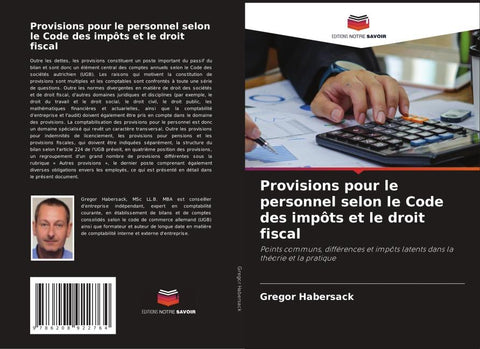 Provisions pour le personnel selon le Code des impôts et le droit fiscal