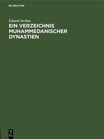 Ein Verzeichnis Muhammedanischer Dynastien