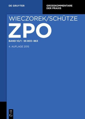 Zivilprozessordnung und Nebengesetze / §§ 803-863