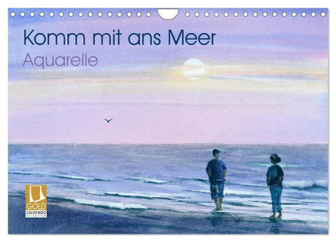 Komm mit ans Meer - Aquarelle (Wandkalender 2026 DIN A4 quer), CALVENDO Monatskalender