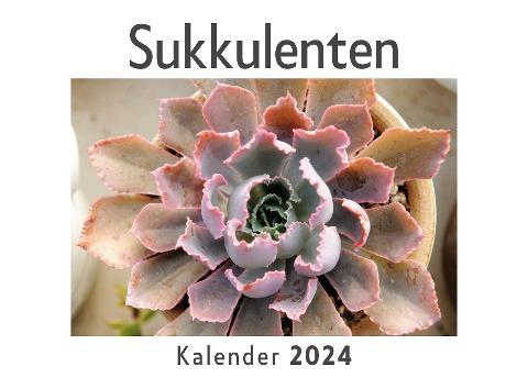 Sukkulenten (Wandkalender 2024, Kalender DIN A4 quer, Monatskalender im Querformat mit Kalendarium, Das perfekte Geschenk)