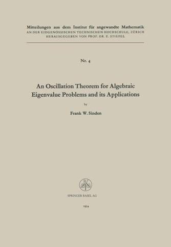 An Oscillation Theorem for Algebraic Eigenvalue Problems and its Applications