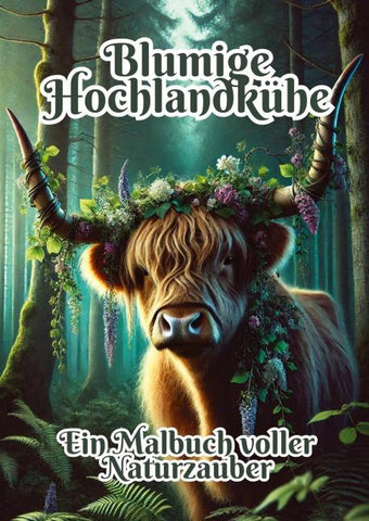 Blumige Hochlandkühe