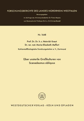 Über unsterile Großkulturen von Scenedesmus obliquus