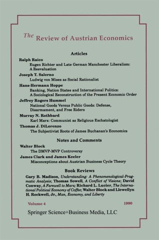 The Review of Austrian Economics