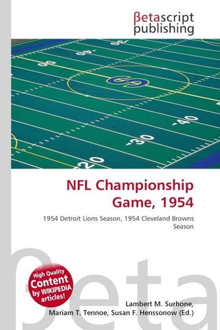 NFL Championship Game, 1954