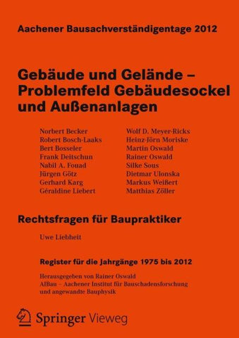 Aachener Bausachverständigentage 2012