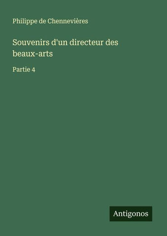 Souvenirs d'un directeur des beaux-arts
