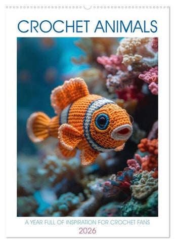 CROCHET ANIMALS (Wall Calendar 2026 DIN A2 portrait), CALVENDO 12 Month Wall Calendar