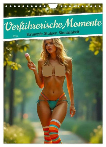 Verführerische Momente - Strümpfe, Stulpen, Sinnlichkeit (Wandkalender 2026 DIN A4 hoch), CALVENDO Monatskalender