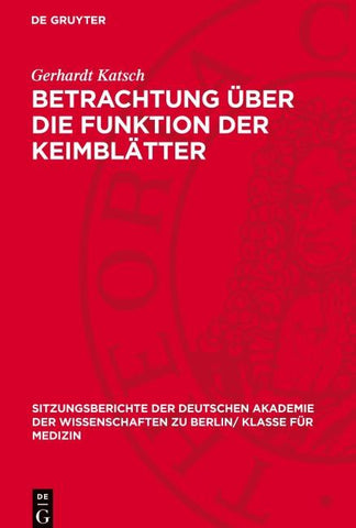 Betrachtung über die Funktion der Keimblätter