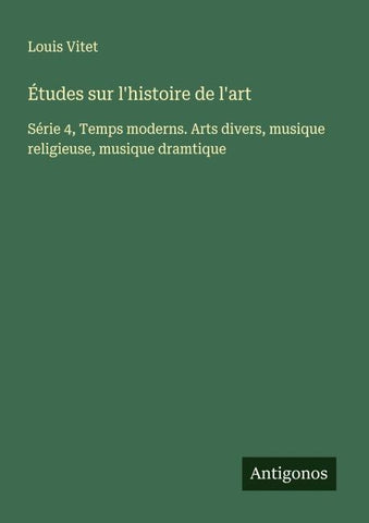 Études sur l'histoire de l'art
